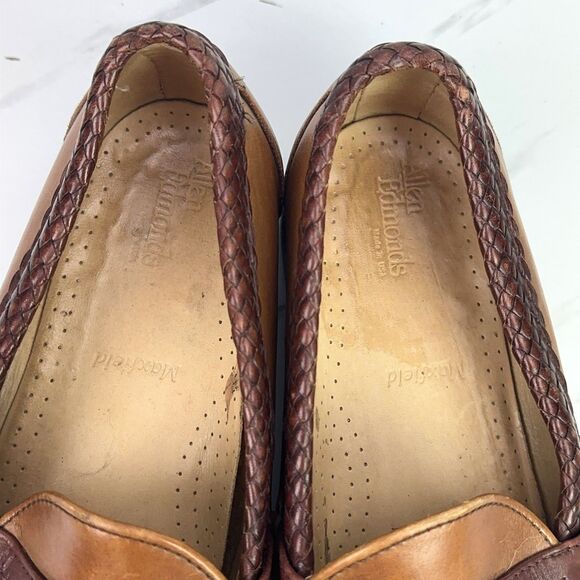 Allen Edmonds Maxfield Mens Size 9 D Mahogany Tassel Loafers Shoes Braided Trim main image 8